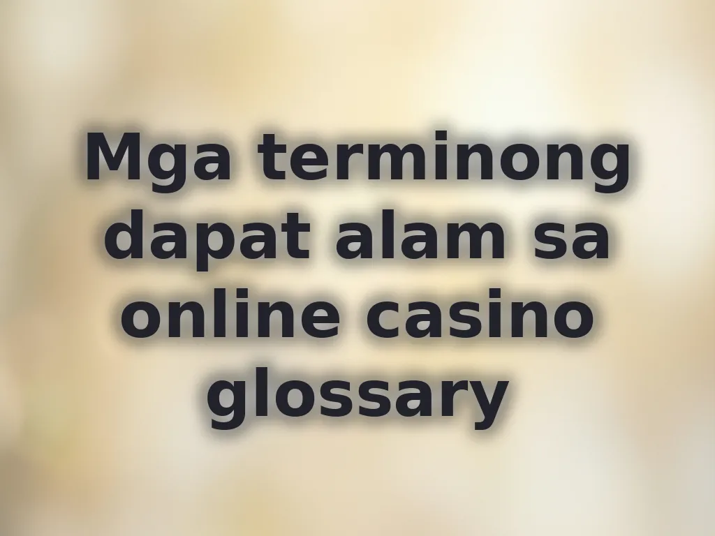 Casino Glossary